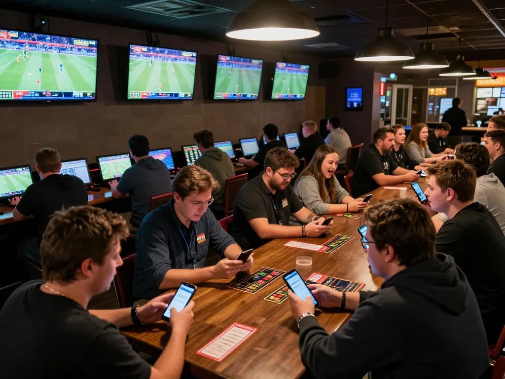 Bong88 players engaging in a thrilling sports betting experience on mobile devices.