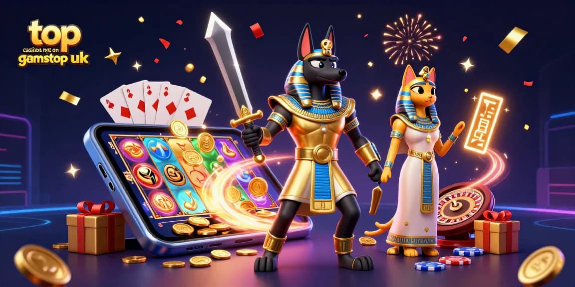 Experience the thrill of the top casinos not on gamstop uk with an engaging 3D illustration.