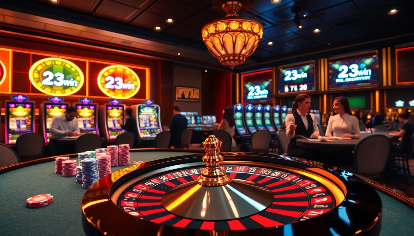 Experience the thrill of winning at 23win with vibrant casino tables and exciting gameplay.
