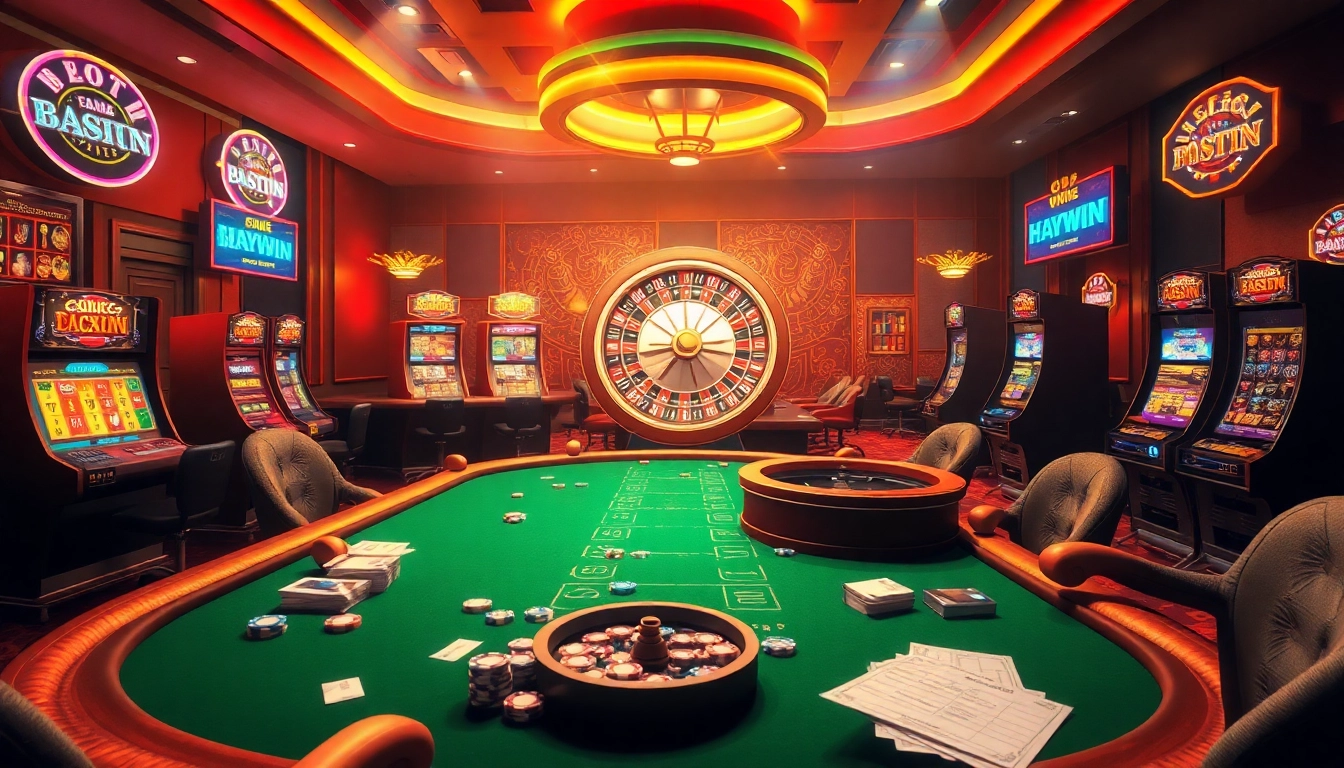 Experience the thrill of gaming at Haywin with vibrant tables and winning moments.