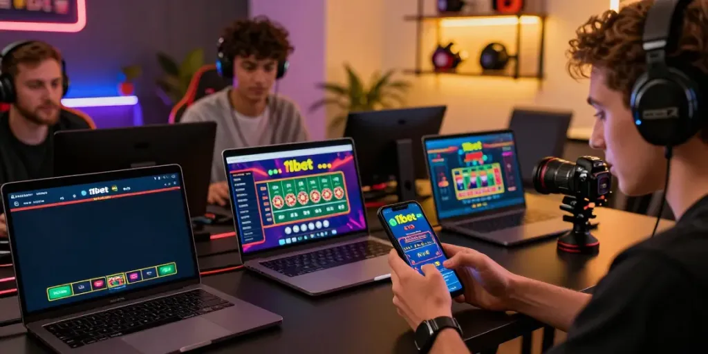 Players enjoying 11bet's platform in an energetic gaming environment with vibrant graphics.