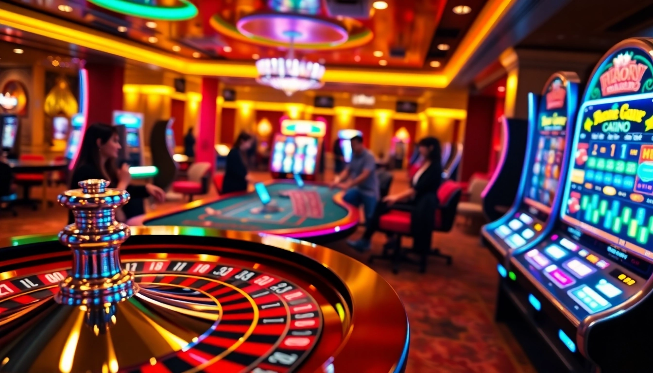 Engaging scene depicting players participating in Lô đề online at a stylish virtual casino.