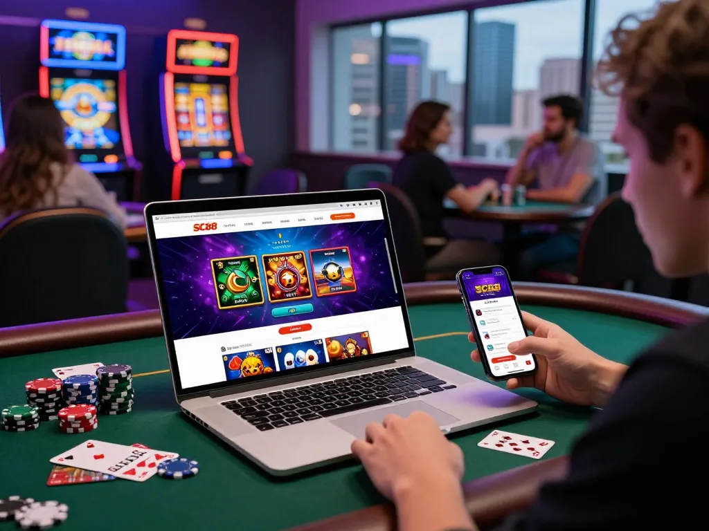 Interactive SC88 online gambling experience with vibrant graphics and gaming atmosphere