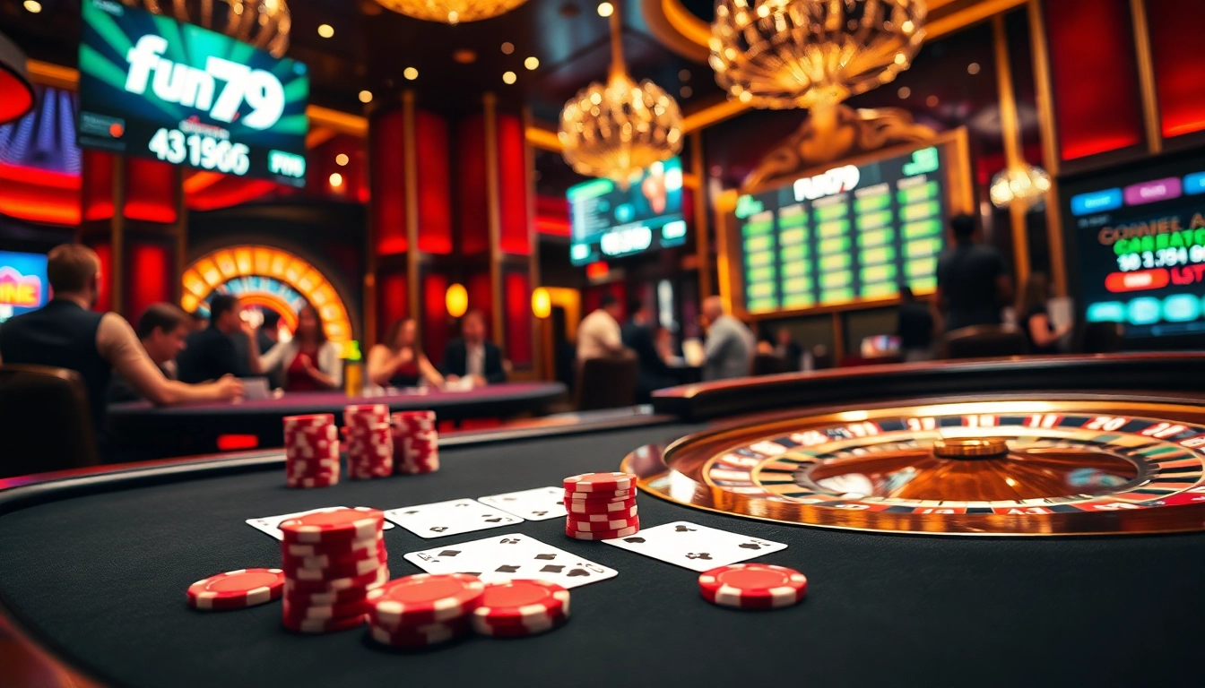 Experience excitement at fun79 with poker, roulette, and vibrant casino ambiance.