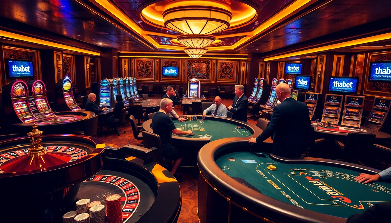 Experience the thrill of betting at Thabet's luxurious casino tables.