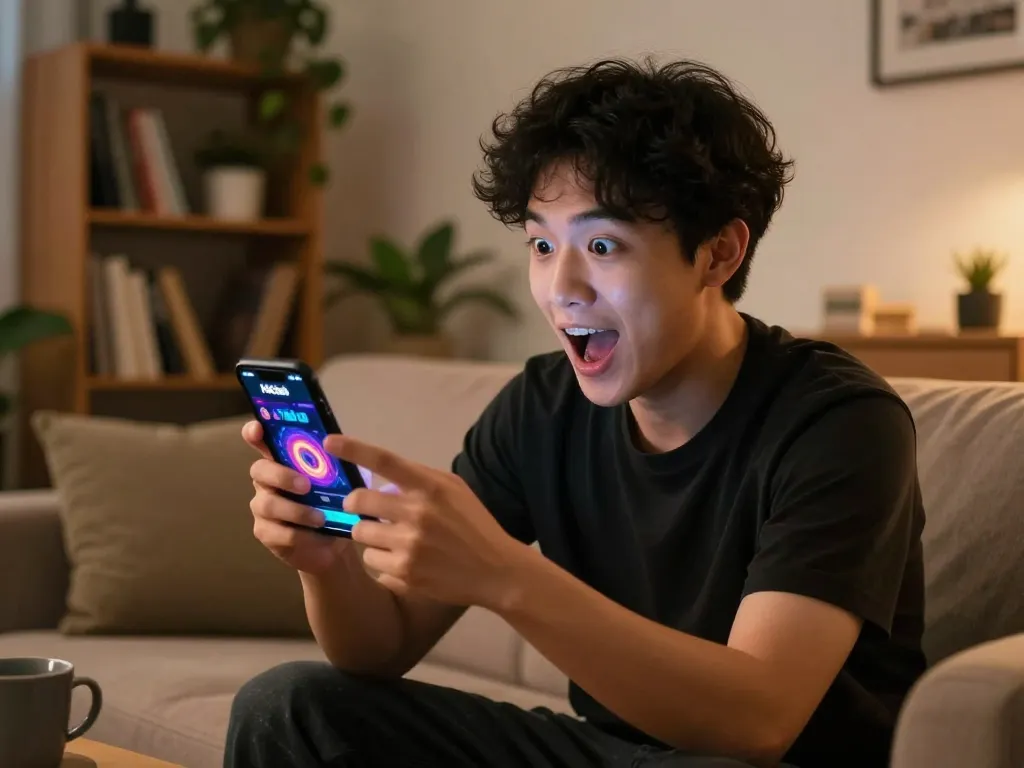 Engaging gameplay on the Hitclub app shows mobile betting excitement in a cozy living room.