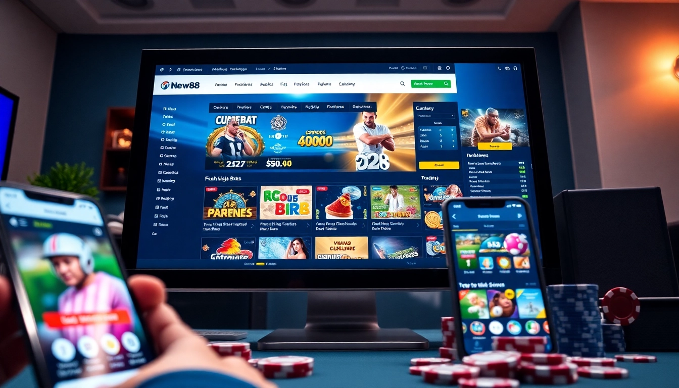 Experience the engaging online betting interface of new88 with vibrant game options and user-friendly features.