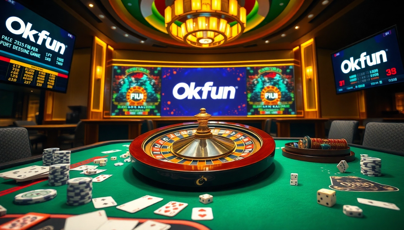 Experience the thrill of winning at Okfun's online casino with dynamic gaming tables and engaging visuals.
