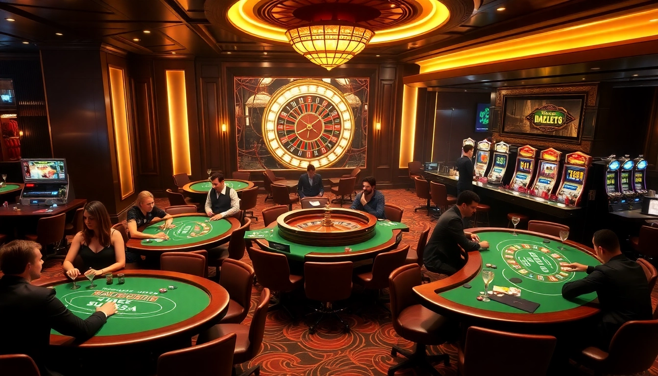 Experience the excitement of gaming at hit club with vibrant tables and lively atmosphere.