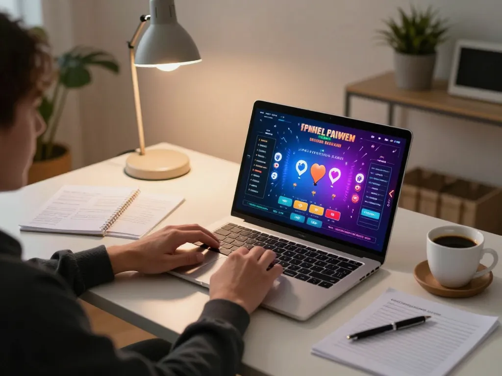 Sunwin player engaged in strategic online gambling from a cozy home setup with a laptop.