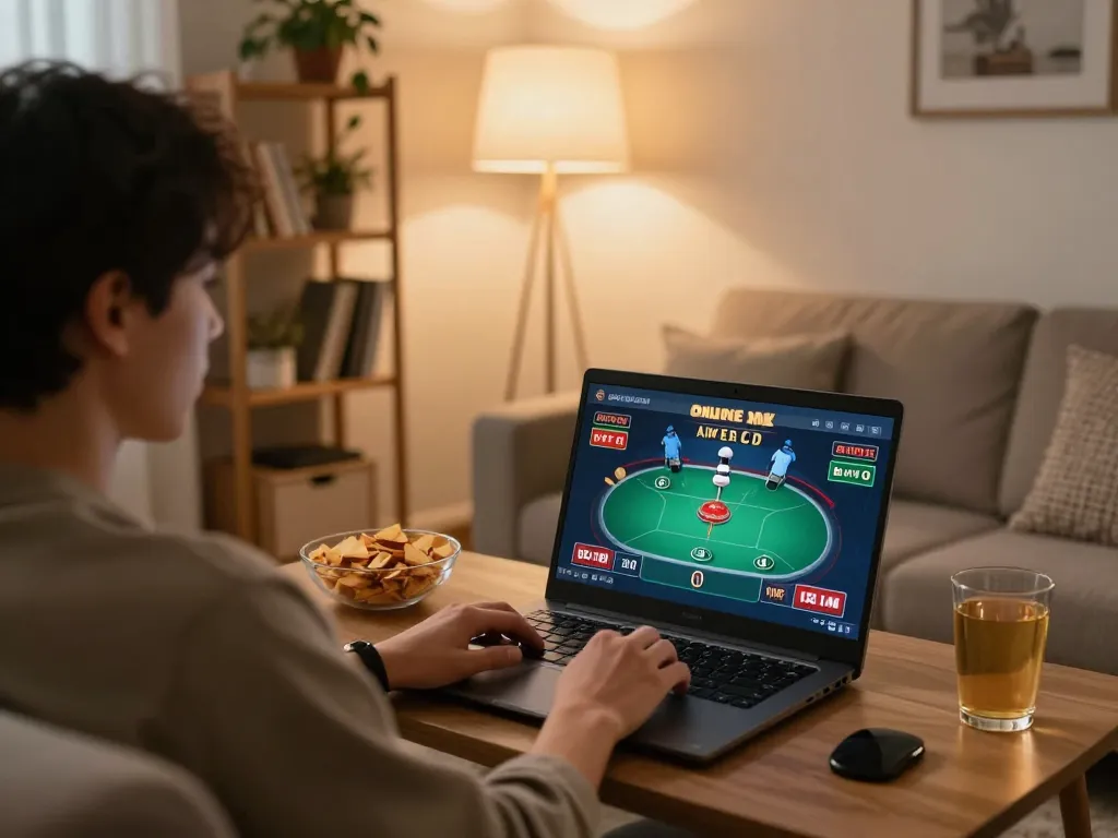 Engage in online poker at https://tx88.bid/ with a cozy home gaming setup and strategic mindset.