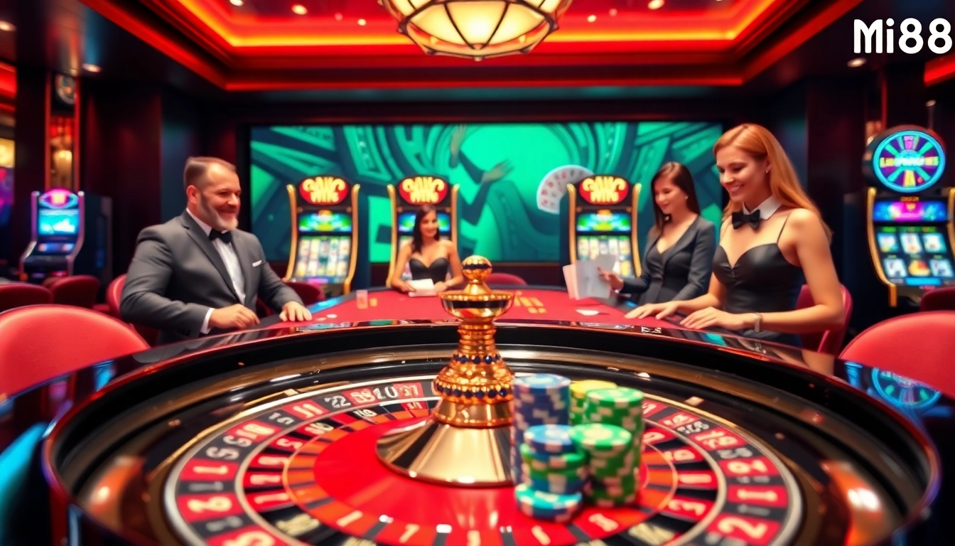 Experience thrilling gameplay at mi88 casino with vibrant roulette and engaging live dealers.