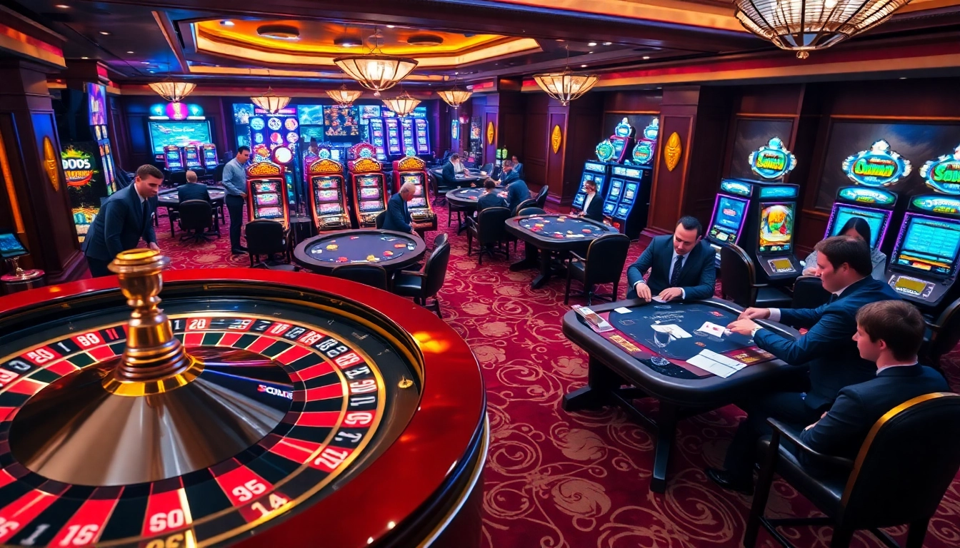 Experience thrilling gameplay at SODO66 with vibrant casino tables and exciting slot machines.