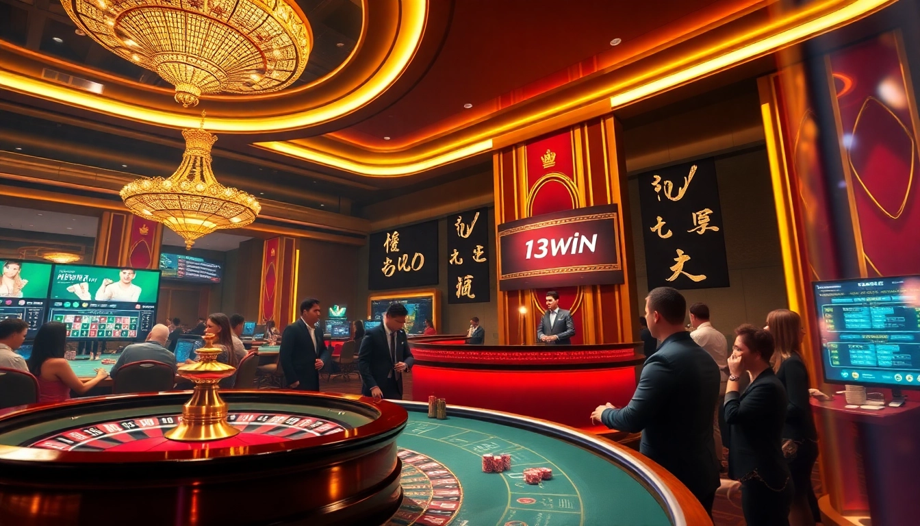 Thrilling live dealer action at 13win-asia.com, showcasing poker and roulette games.