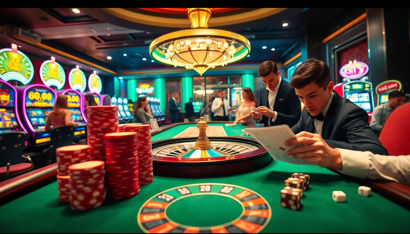 Experience the excitement of tỷ lệ kèo nhà cái 5 at a vibrant casino table filled with action.