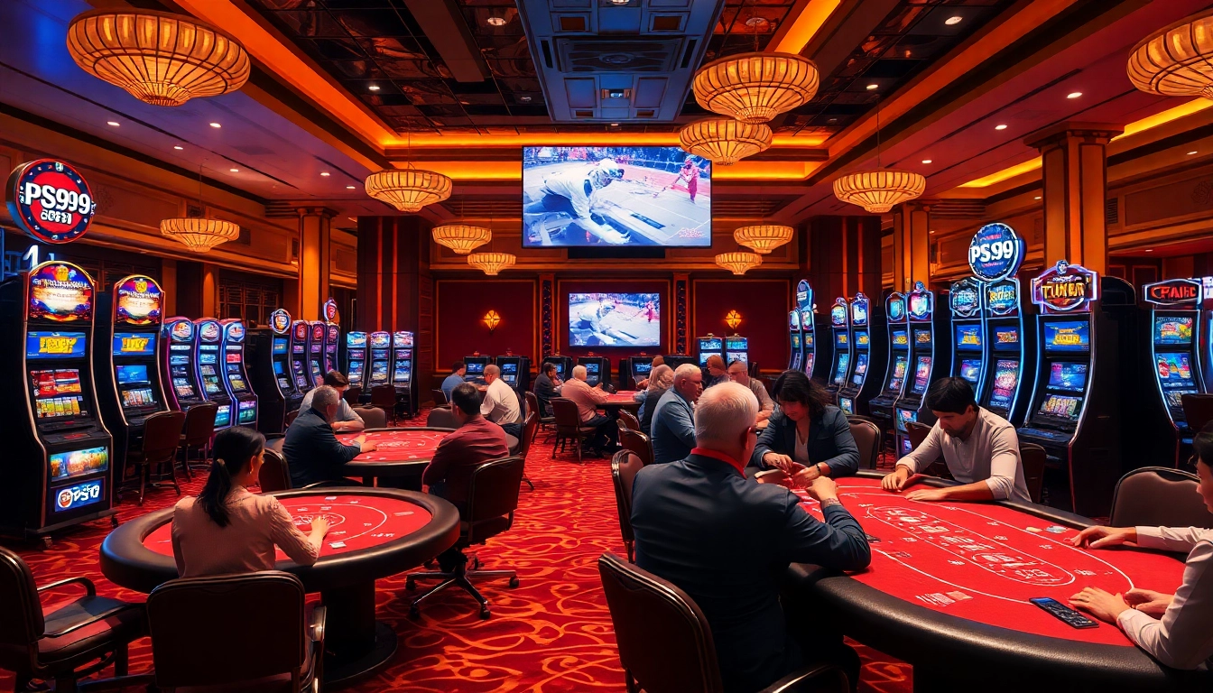 PS99 thể thao showcases a vibrant casino scene with engaged players and exciting games.