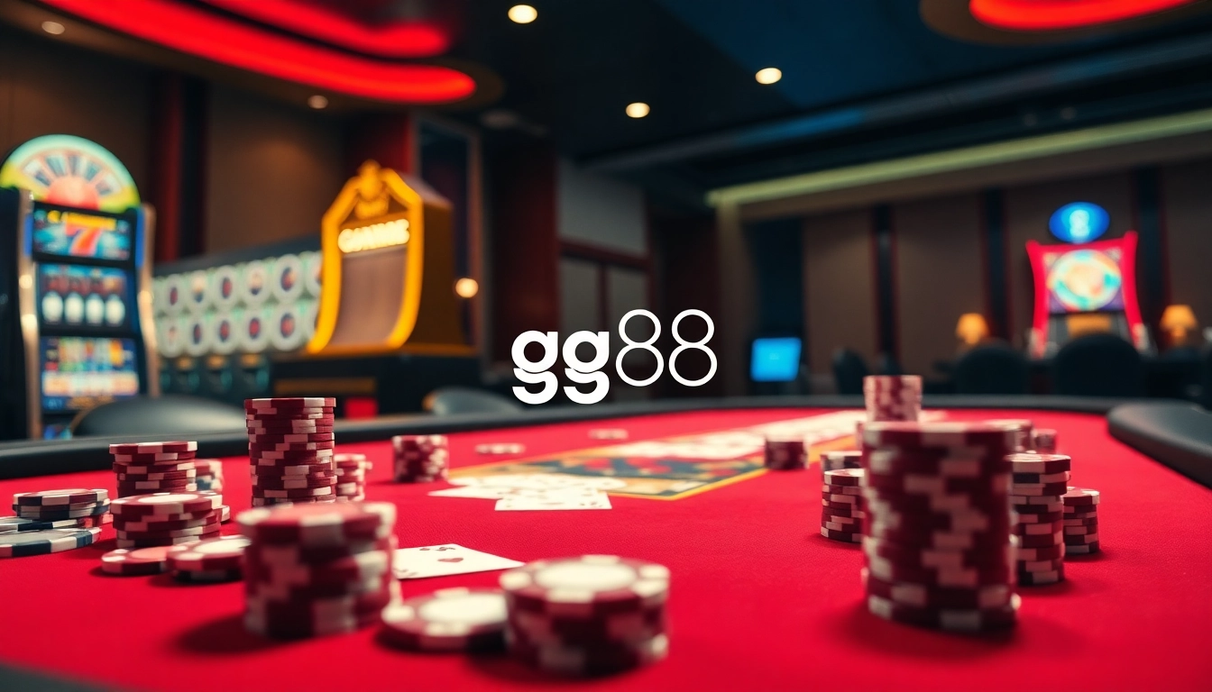Experience thrilling gameplay at gg88 with a dynamic poker scene featuring focused players and luxurious settings.