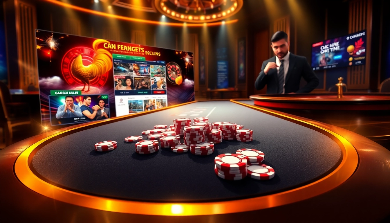 Experience Đá gà trực tiếp with vibrant online gameplay and luxurious casino atmosphere.