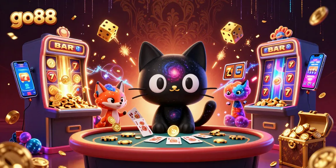 Experience the excitement of go88 casino with vibrant cosmic slots and animated characters.