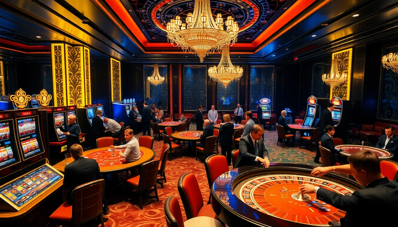 Exciting gambling experience at https://77ball.org/ with players enjoying high-stakes casino games.