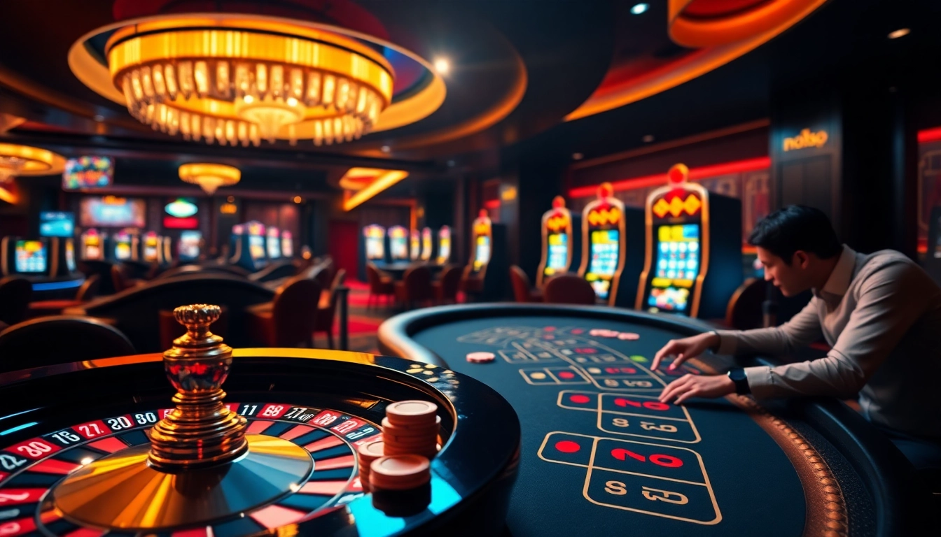Experience thrilling gameplay at 888b's luxurious casino with vibrant roulette and poker action.