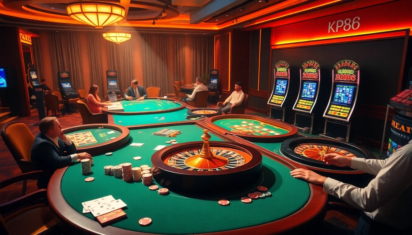 Engaged players enjoying various games at https://kp88.space/ casino, highlighting the thrill of online gambling.
