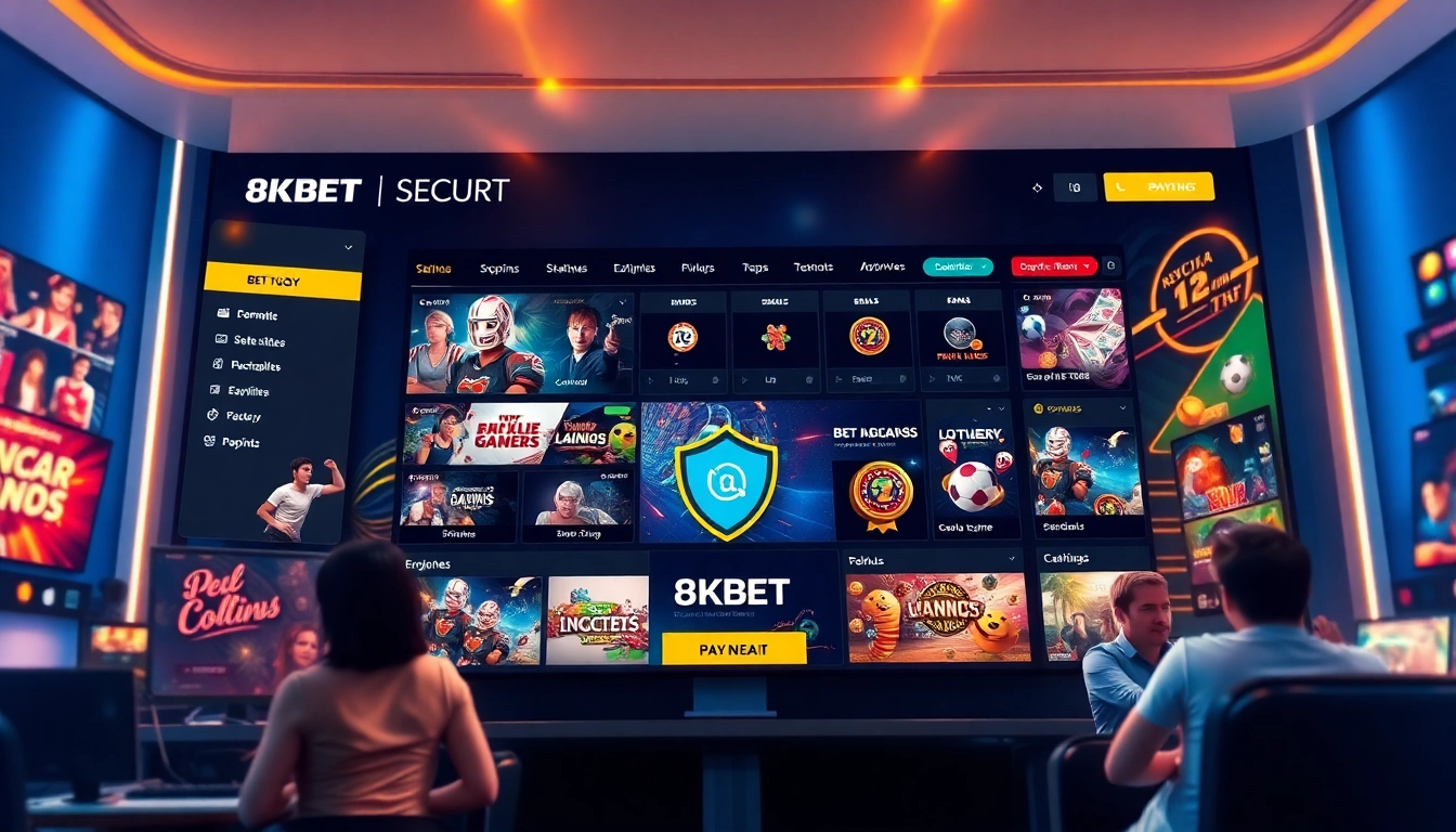 Exciting online gaming interface showcasing 8KBET's betting options and user-friendly design.