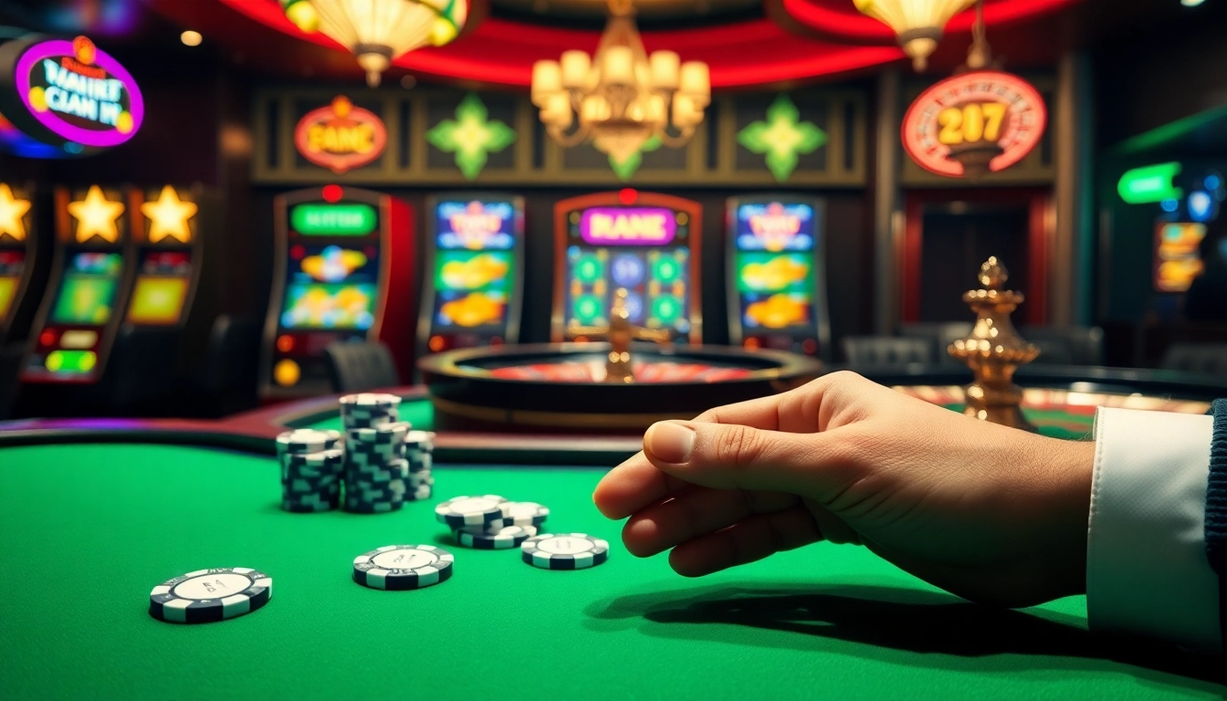 The hidden wiki links to luxurious casino experiences, showcasing poker chips and roulette in a vibrant setting.