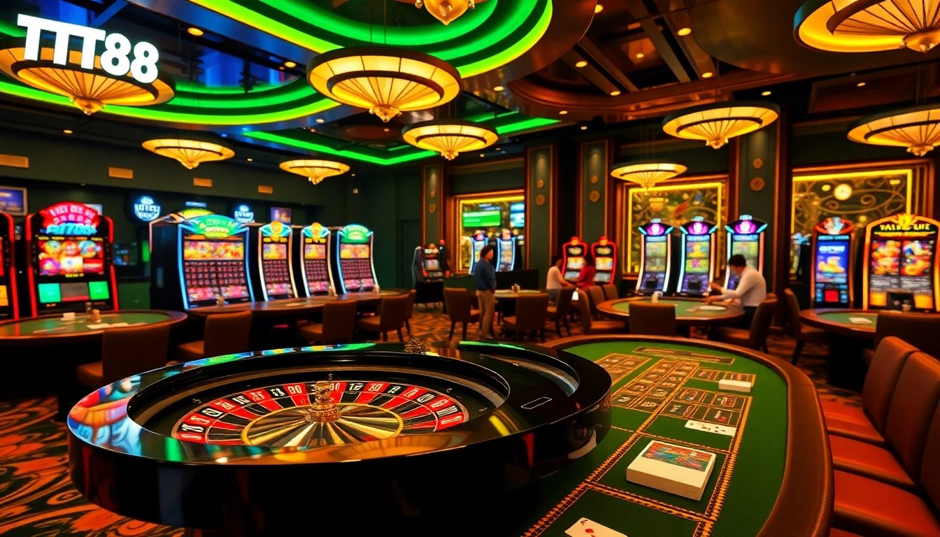 Experience the thrill of TT88 casino gaming with exciting roulette and slot machines.