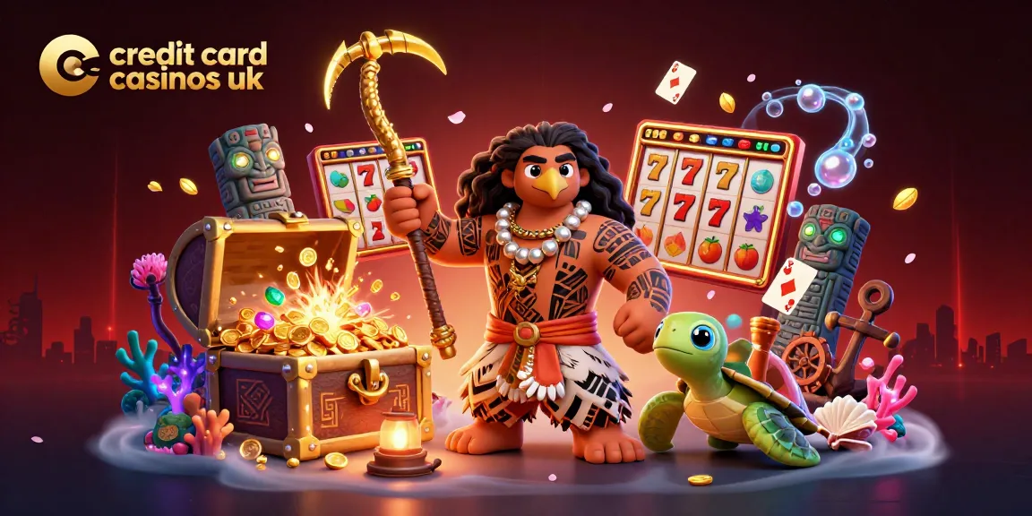 Players enjoying credit card casinos uk with exciting slot games and vibrant 3D illustration.