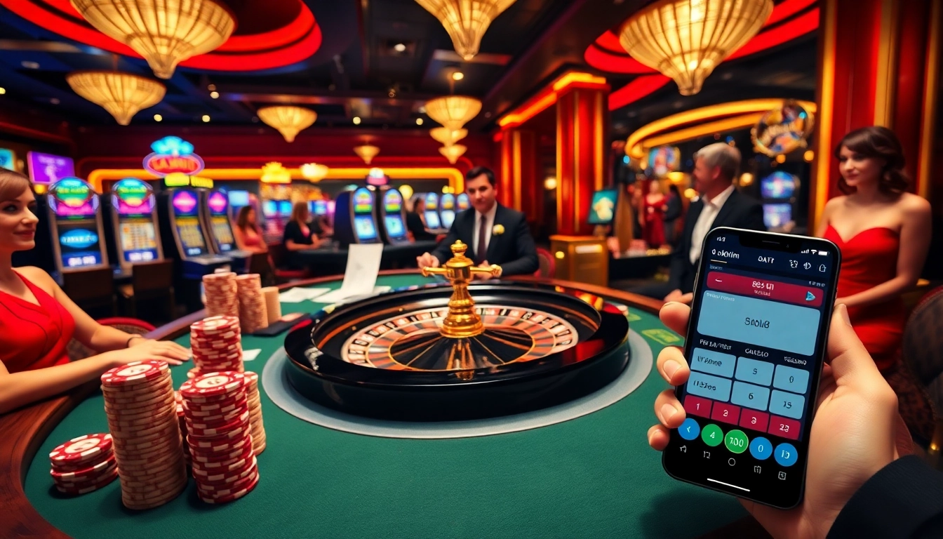 Casino excitement unfolds at okwin's roulette table with luxury and thrilling gameplay.