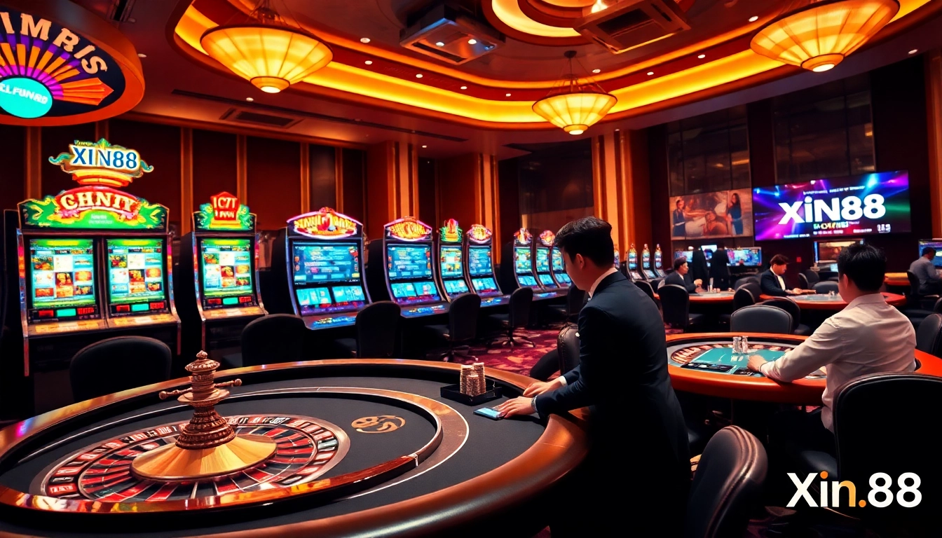 Experience the thrill of online gaming with Xin88's luxurious casino atmosphere.
