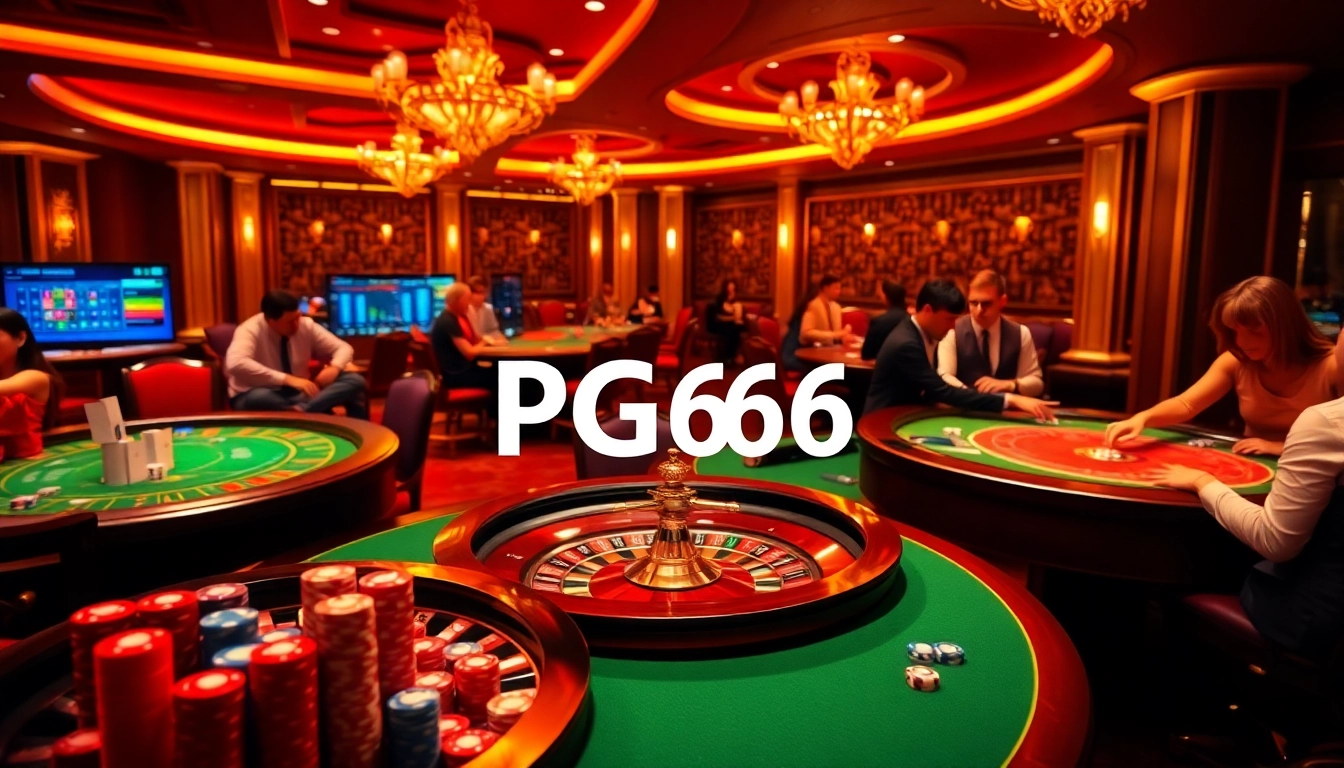 Experience the thrill of PG66 casino gaming with elegant tables and vibrant atmosphere.