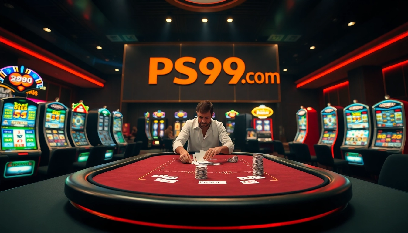 Experience thrilling betting action at PS99 com's immersive casino environment.