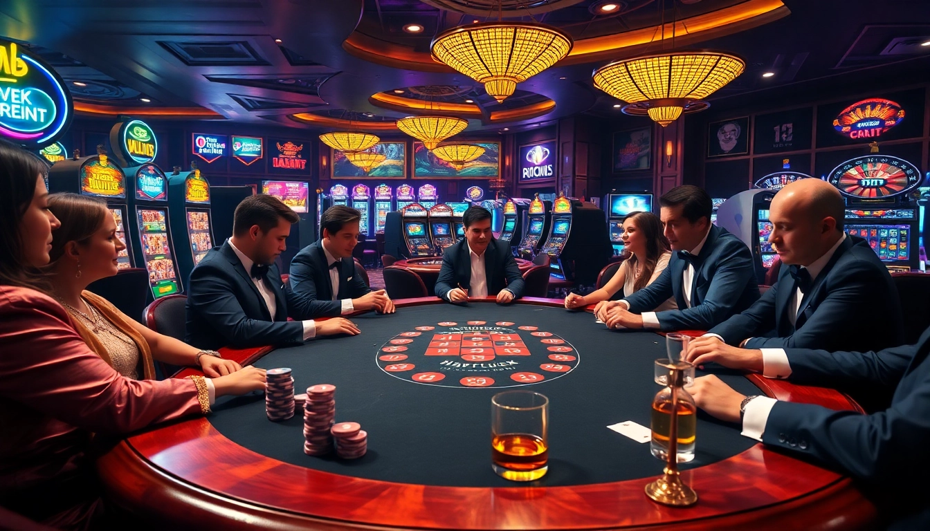 Experience the excitement of Game HITCLUB at a luxurious casino poker table.