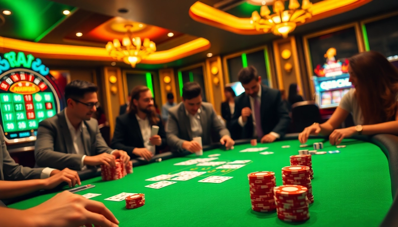 Players enjoying high-stakes poker and roulette at QQ88 casino.