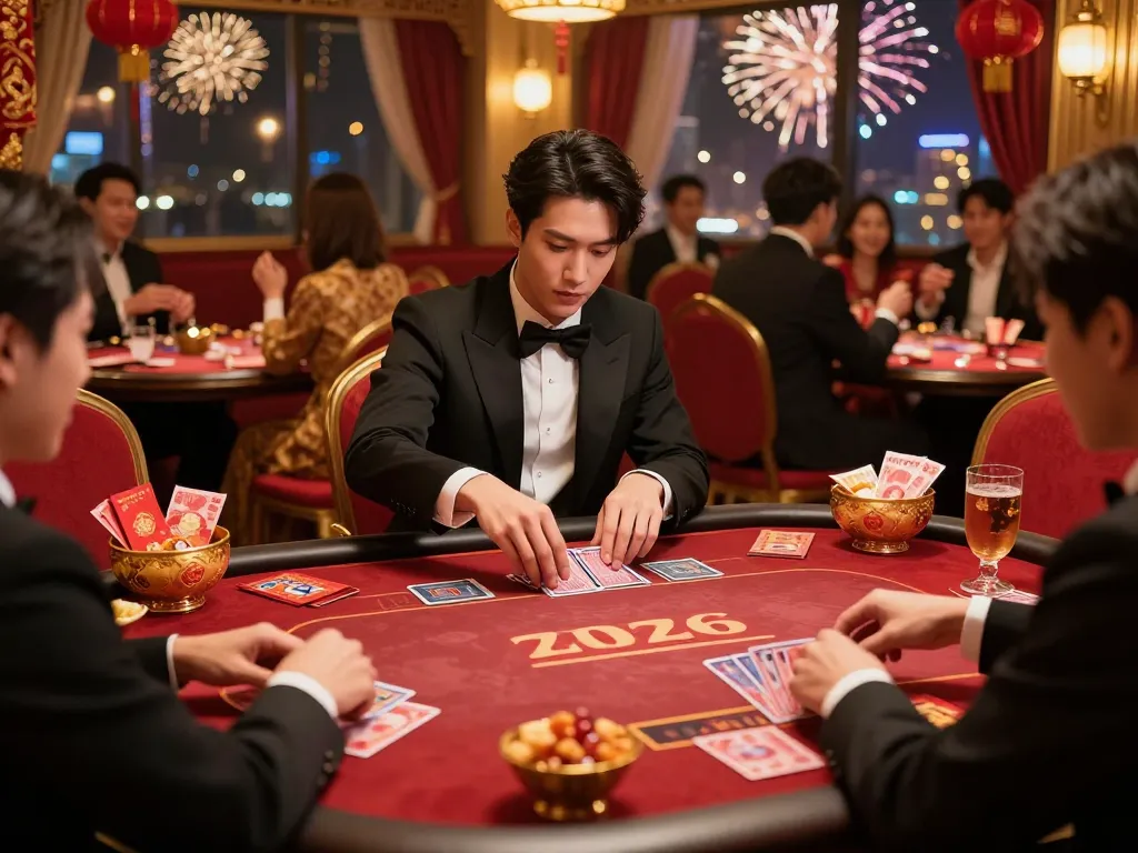 Engaged player at 8kbet enjoying luxury gaming during Tết 2026 celebration, surrounded by festive decorations and excitement.
