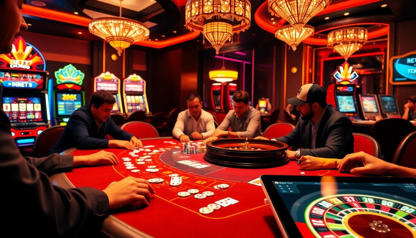 Experience the thrill of BET88 with vibrant casino tables, engaging players, and high-stakes excitement.