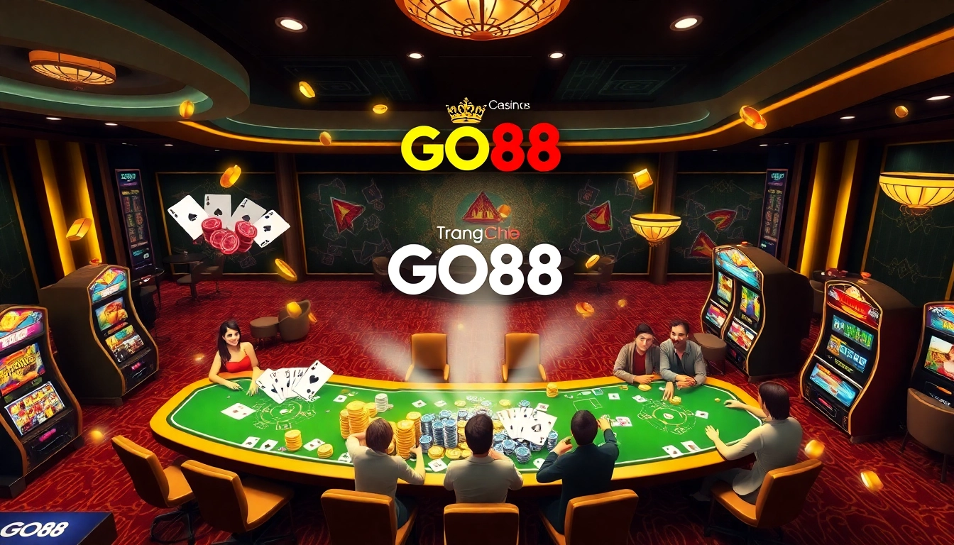Engaging players at Trang Chủ GO88 online casino with vibrant gaming visuals and thrilling atmosphere.