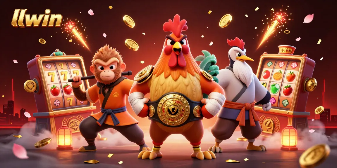 Engage in thrilling slots and jackpots at llwin with vibrant characters and energetic casino elements.