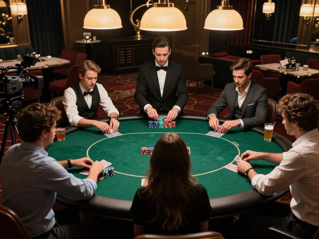 Players strategizing at an upscale poker table while enjoying 68win gaming experience.