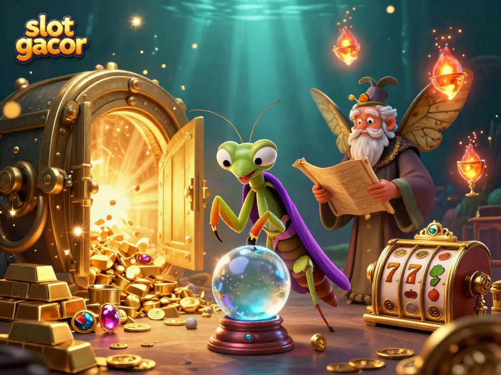 Engage with slot gacor treasures while a fortune teller and librarian unveil secrets.