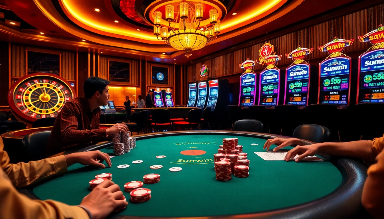 Experience buzzing casino excitement at sunwin with poker, roulette, and vibrant slot machines.