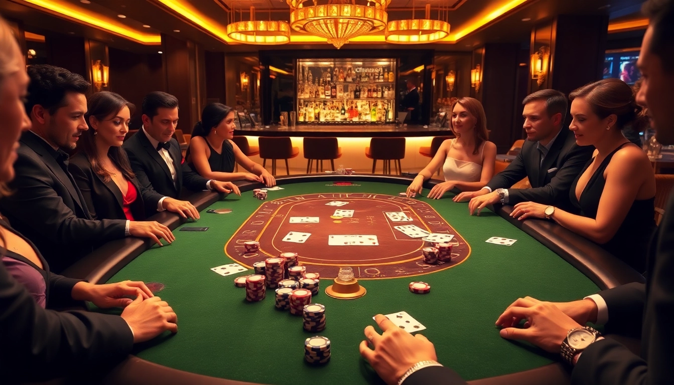 Experience the excitement of gambling at Hz88 with vibrant poker tables set for thrilling gameplay.