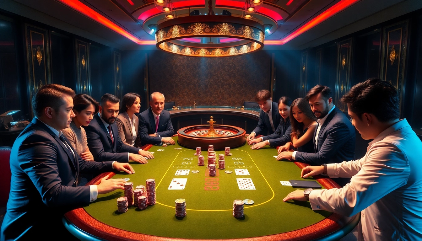 Experience the luxury of 8KBET with high-stakes poker action and immersive casino visuals.