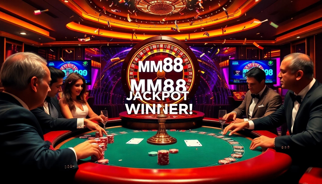 Experience the excitement of winning at MM88 with vibrant casino visuals and thrilling gameplay.