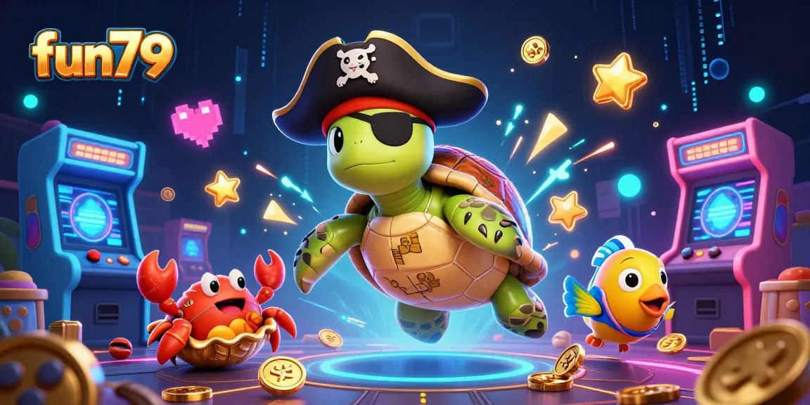 Engage in fun79's vibrant casino atmosphere with animated characters enjoying gaming excitement.