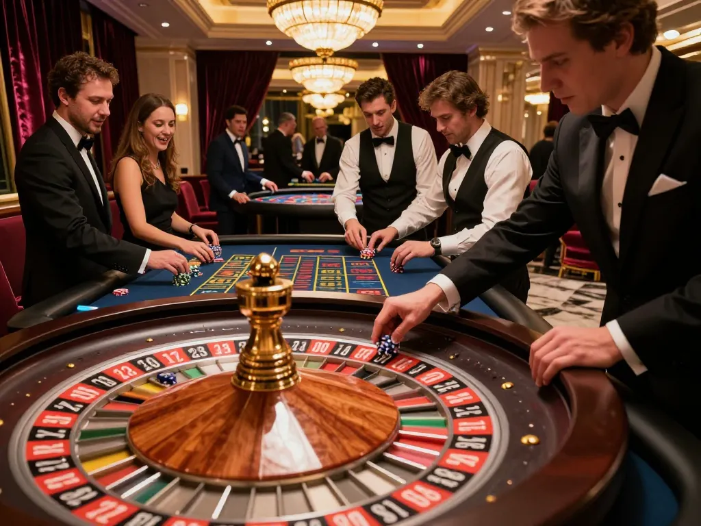 Experience the thrill of roulette at 23winy with players eagerly betting on a spinning wheel.