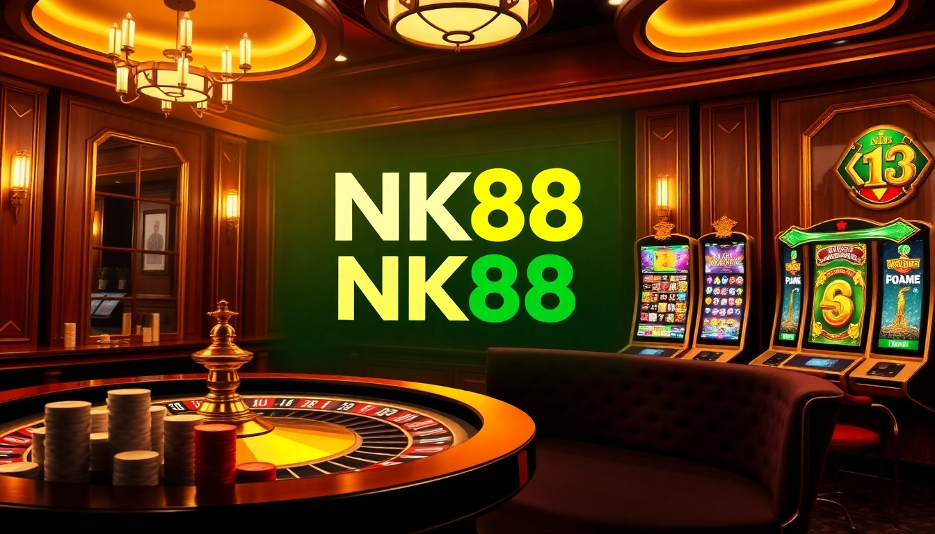 Experience exciting gambling action on the NK88 platform with vibrant casino elements.
