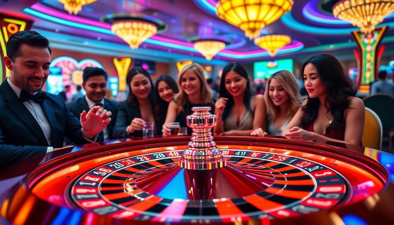 Experience the thrill of gambling at https://bl555.training/ with an exciting roulette game in a luxurious casino environment.